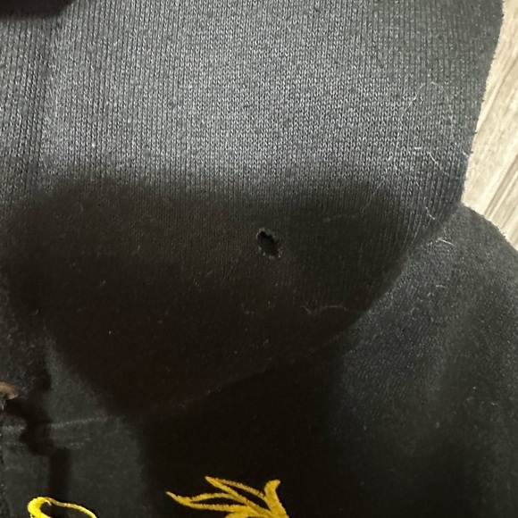 Christian Audigier Hoodie Jacket XXL Black Gold Tiger Cotton Chains Made in USA - Picture 4 of 5